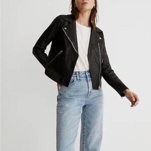 Madewell Washed Leather Motorcycle Jacket